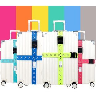 Reflective suitcase strap, original product photograph