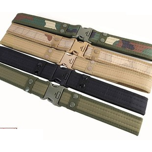 Heavy-Duty Outdoor Tactical Canvas Webbing Waist Belt with Quick Buckle (#051) enlarged