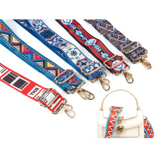 Wide Jacquard & Printed Crossbody Purse Replacement Shoulder Strap (#064) enlarged