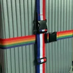 Crossed-strap detail