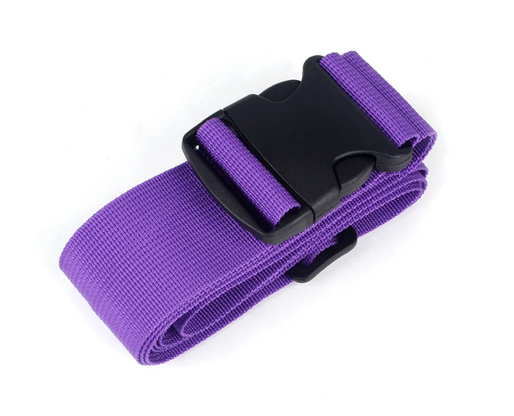 Purple buckle close-up for HL-003: Purple webbing with the original plain side-release buckle and adjustment slider. This variant has no combination lock.